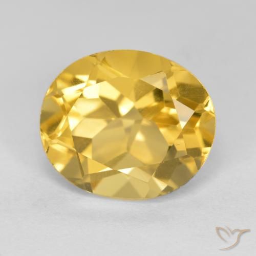 4.94ct Натуральный Золотой Цитрин, Овал, Чистота VS