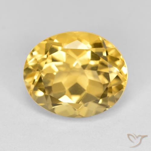 4.90ct Натуральный Золотой Цитрин, Овал, VVS-VS