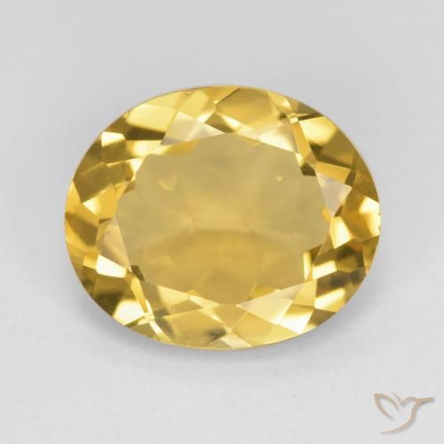 3.89ct Натуральный Золотой Цитрин, Овал, Чистота VS
