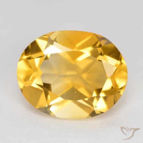 3.44ct Натуральный Яркое золото Цитрин, Овал, VVS-VS