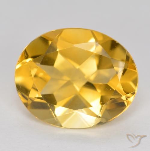 3.14ct Натуральный Темно-золотой апельсин Цитрин, Овал, VVS-VS