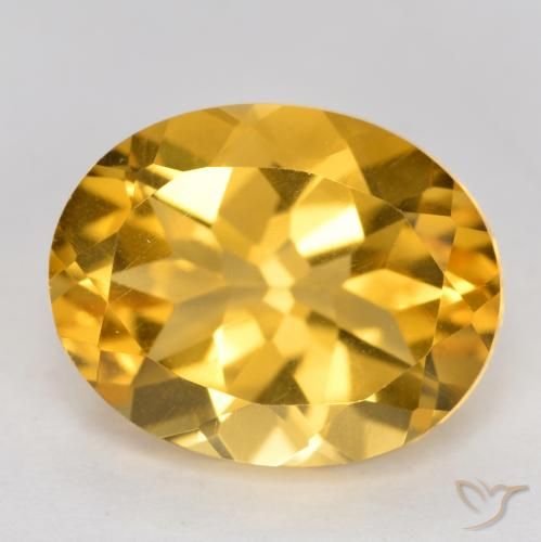 3.50ct Натуральный Темно-золотой апельсин Цитрин, Овал, VVS-VS
