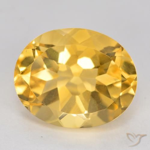 3.92ct Натуральный Среднее золото Цитрин, Овал, VVS-VS
