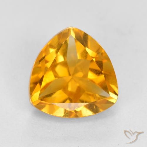 1.16ct Натуральный Средний апельсин Цитрин, Триллион, Чистота VS