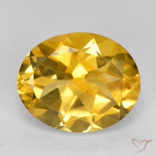 3.46ct Натуральный Золотисто-оранжевый Цитрин, Овал, VVS-VS