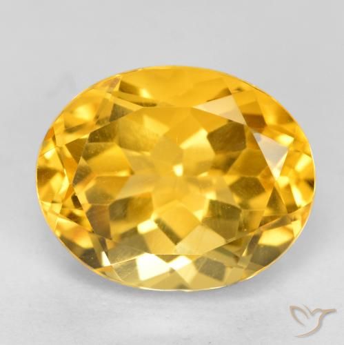 3.68ct Натуральный Среднее золото Цитрин, Овал, VVS-VS