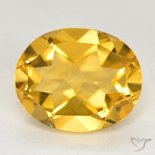 3.48ct Натуральный Яркое золото Цитрин, Овал, VVS-VS
