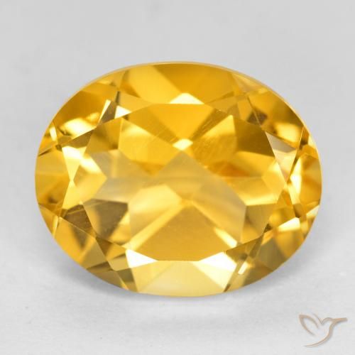 3.50ct Натуральный Яркое золото Цитрин, Овал, VVS-VS