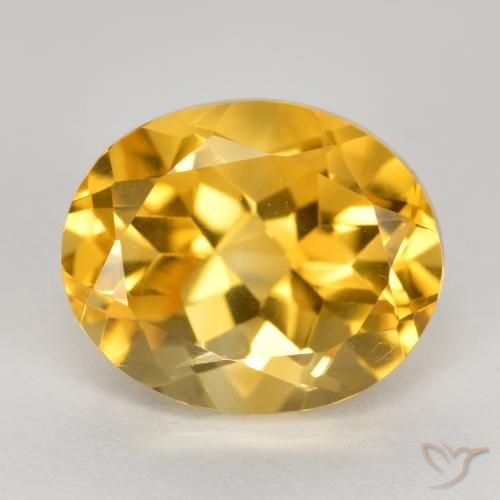 4.11ct Натуральный Золотисто-оранжевый Цитрин, Овал, VVS-VS
