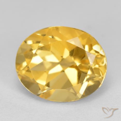 3.80ct Натуральный Средний золотой Цитрин, Овал, VVS-VS