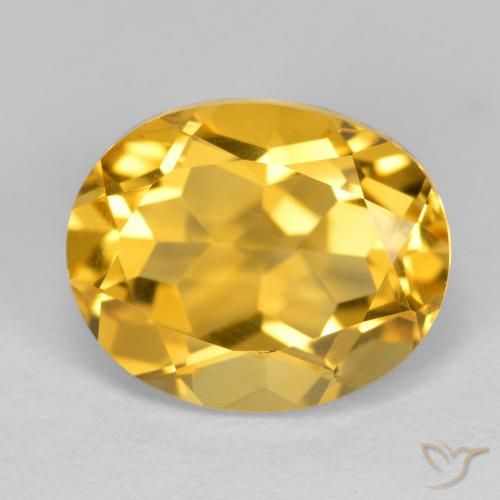 3.37ct Натуральный Золотисто-оранжевый Цитрин, Овал, VVS-VS