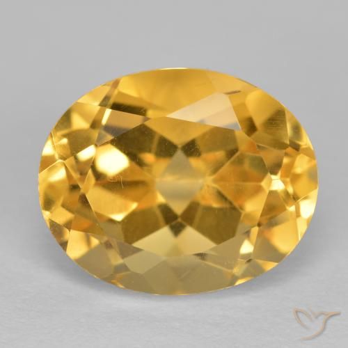 4.06ct Натуральный Темно-золотой апельсин Цитрин, Овал, VVS-VS