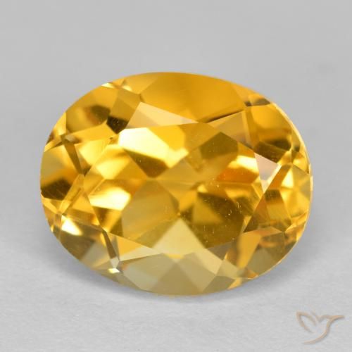 4.03ct Натуральный Темно-золотой Цитрин, Овал, Чистота VVS