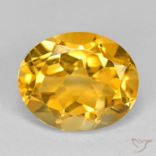 3.53ct Натуральный Темно-золотой Цитрин, Овал, VVS-VS