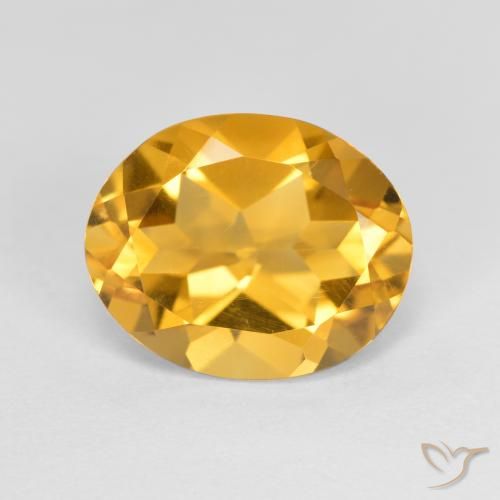 3.20ct Натуральный Темно-золотой апельсин Цитрин, Овал, VVS-VS