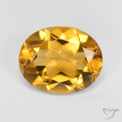 3.17ct Натуральный Золотой Цитрин, Овал, Чистота VVS