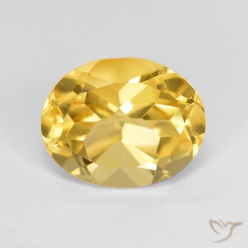 3.28ct Натуральный Золотой Цитрин, Овал, VVS-VS