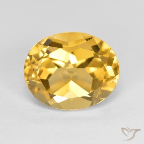 3.77ct Натуральный Золотисто-оранжевый Цитрин, Овал, VVS-VS