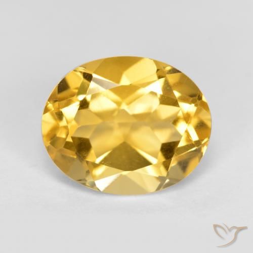 3.65ct Натуральный Средний золотой Цитрин, Овал, VVS-VS