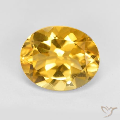 3.51ct Натуральный Золотисто-оранжевый Цитрин, Овал, VVS-VS