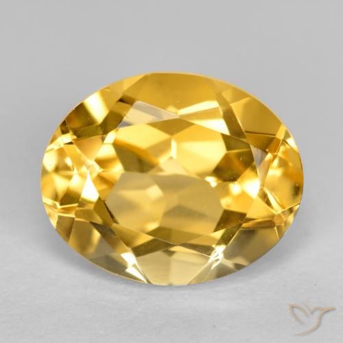 3.60ct Натуральный Темно-золотой апельсин Цитрин, Овал, Чистота VVS
