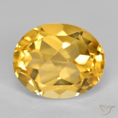 3.70ct Натуральный Темно-золотой апельсин Цитрин, Овал, VVS-VS