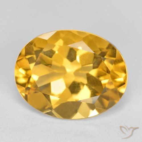 2.90ct Натуральный Темно-золотой Цитрин, Овал, VVS-VS