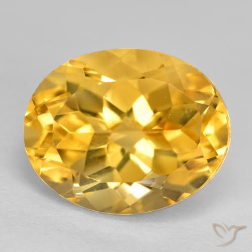 3.77ct Натуральный Средний золотой Цитрин, Овал, Чистота VVS