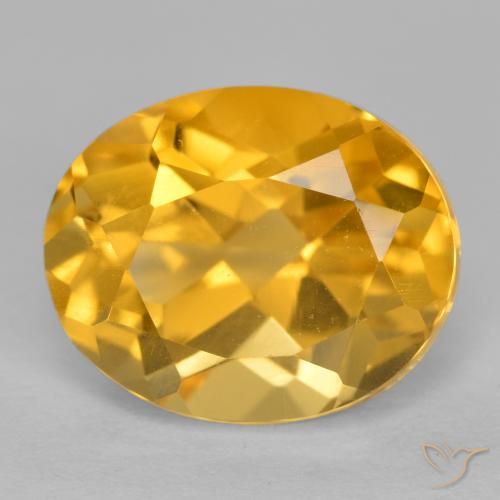 3.86ct Натуральный Темно-золотой Цитрин, Овал, VVS-VS