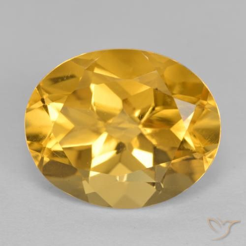 3.52ct Натуральный Темно-золотой апельсин Цитрин, Овал, VVS-VS