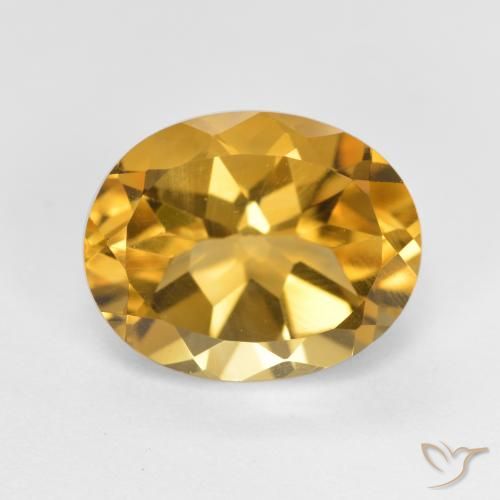 3.91ct Натуральный Глубокое золото Цитрин, Овал, Чистота VVS