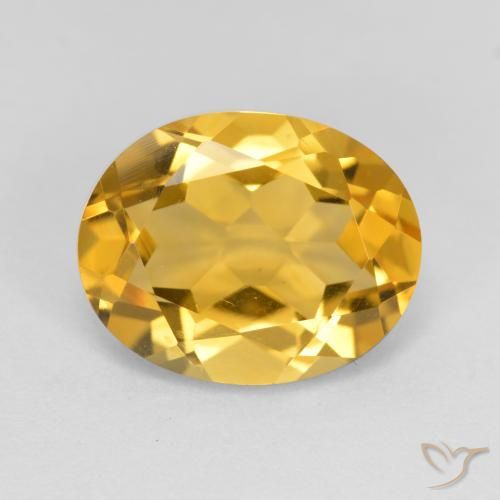 3.58ct Натуральный Средний золотой Цитрин, Овал, Чистота VVS