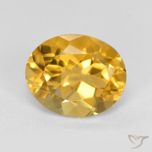 3.40ct Натуральный Средний золотой Цитрин, Овал, Чистота VVS