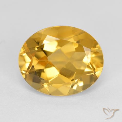 3.59ct Натуральный Средний золотой Цитрин, Овал, Чистота VVS