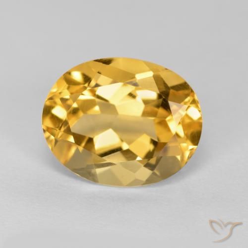 3.59ct Натуральный Темно-золотой апельсин Цитрин, Овал, VVS-VS
