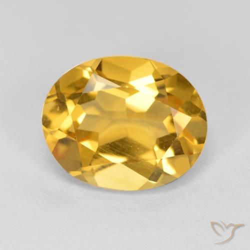 3.32ct Натуральный Темно-золотой апельсин Цитрин, Овал, VVS-VS