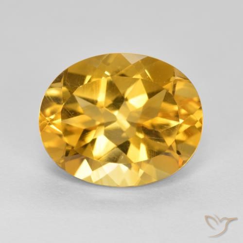 3.50ct Натуральный Темно-золотой Цитрин, Овал, VVS-VS