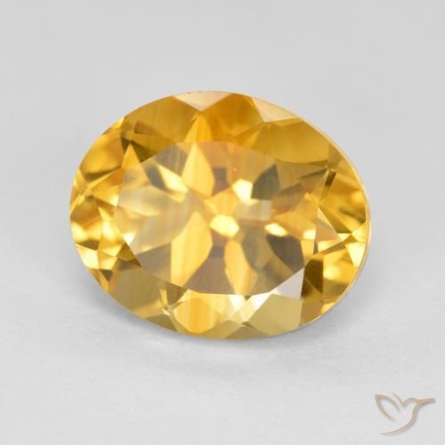 3.71ct Натуральный Средне-темный золотистый Цитрин, Овал, VVS-VS