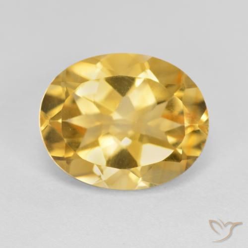 3.38ct Натуральный Золотой Цитрин, Овал, VVS-VS