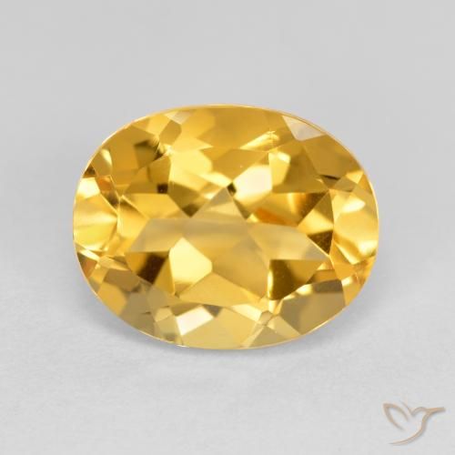 3.60ct Натуральный Золотисто-оранжевый Цитрин, Овал, Чистота VVS