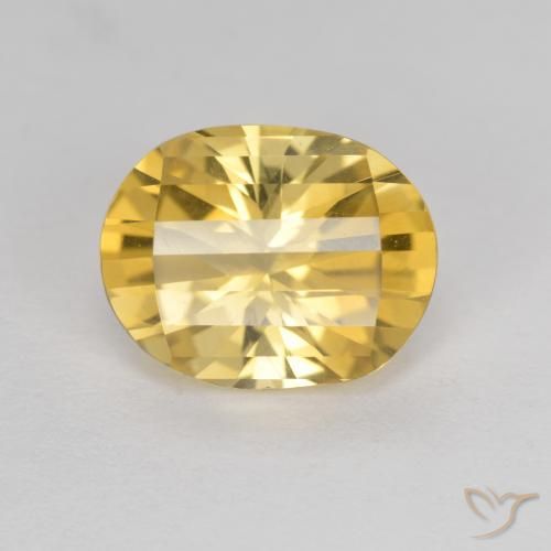 2.39ct Натуральный Золотисто-желтый Цитрин, Овал, Чистота VVS