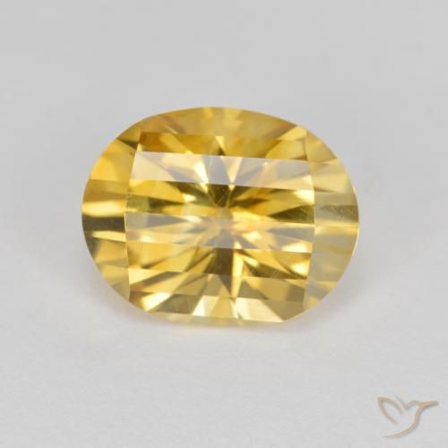 2.42ct Натуральный Золотой Цитрин, Овал, Чистота VVS