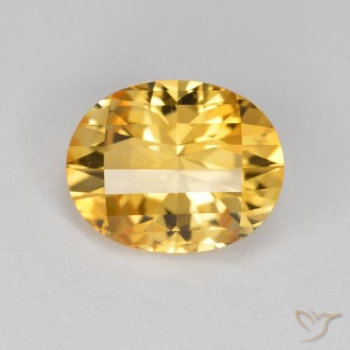 2.53ct Натуральный Золотисто-оранжевый Цитрин, Овал, Чистота VVS