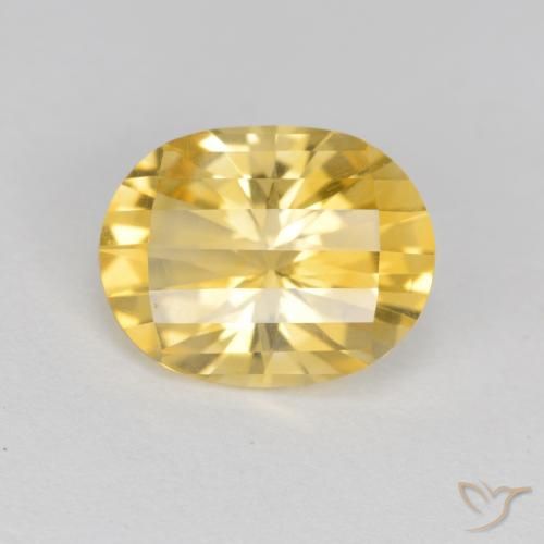 2.22ct Натуральный Золотой Цитрин, Овал, Чистота VVS