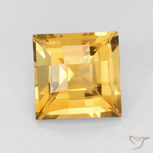 1.72ct Натуральный Средний золотой Цитрин, Квадрат, Чистота VVS