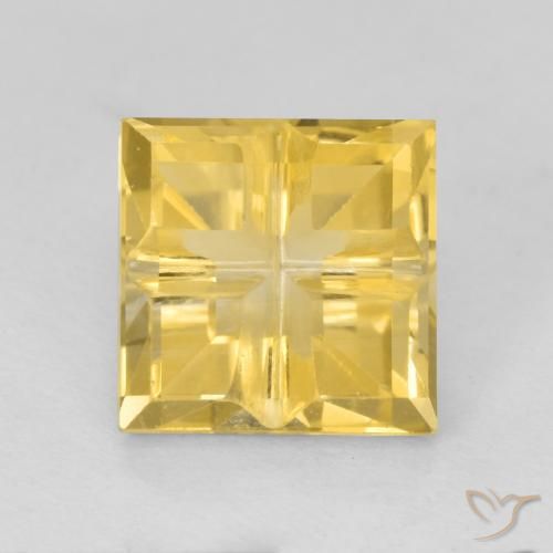 1.82ct Натуральный Золотисто-желтый Цитрин, Квадрат, Чистота VS