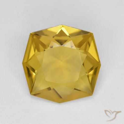 3.55ct Натуральный Среднее золото Цитрин, Изумрудная огранка, Чистота VVS