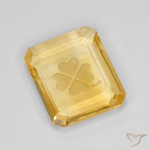 3.45ct Натуральный Среднее золото Цитрин, Изумрудная огранка, Прозрачный