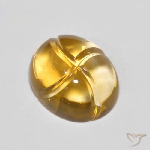2.33ct Натуральный Золотисто-Апельсиновый Цитрин, Овал, VVS-VS