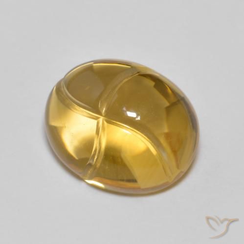 2.83ct Натуральный Золотисто-Апельсиновый Цитрин, Овал, Прозрачный